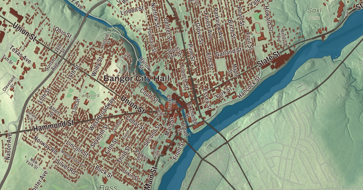 Map of Bangor, Maine