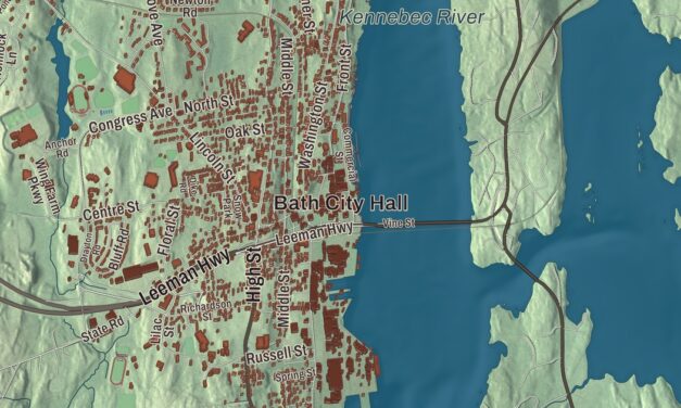 Map of Bath, Maine