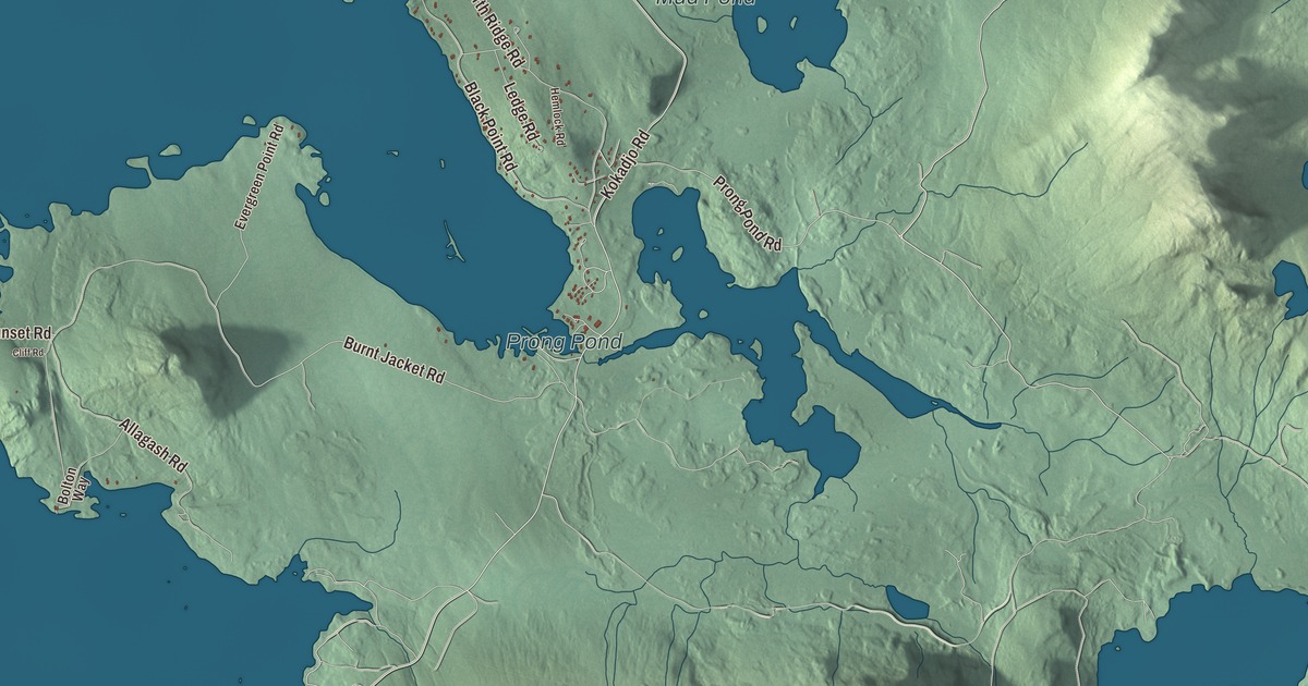 Map of Beaver Cove, Maine