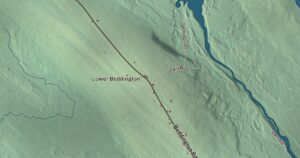 Close-up of the Beddington, Maine aerial map