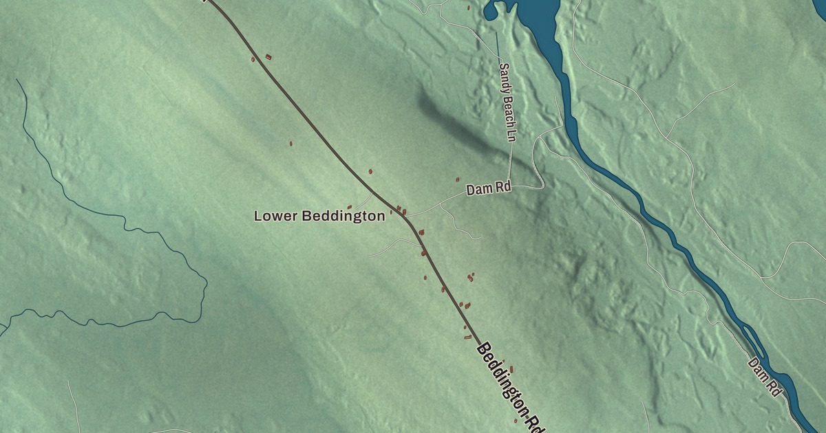 Map of Beddington, Maine