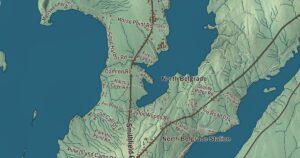 Close-up of the Belgrade, Maine aerial map