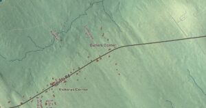Close-up of the Belmont, Maine aerial map