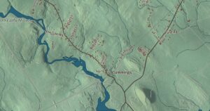 Close-up of the Berwick, Maine aerial map