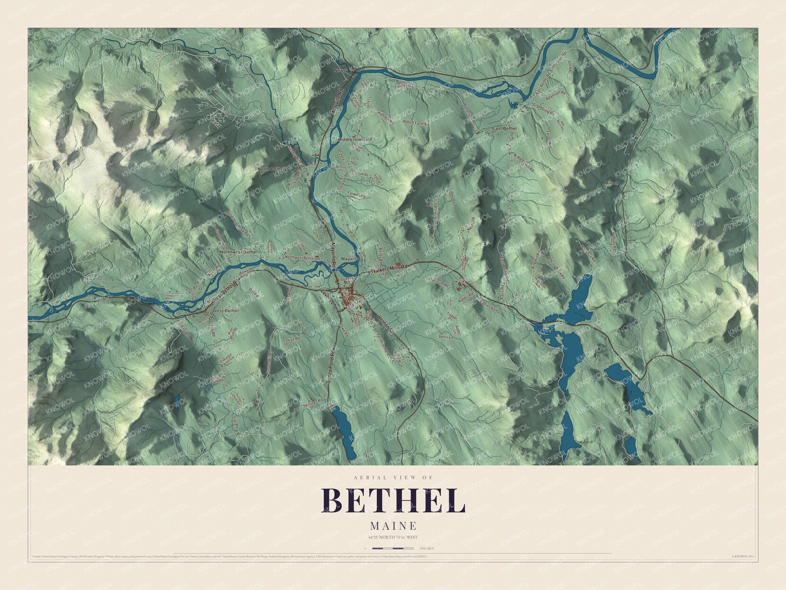 Watermarked full-map preview of Bethel, Maine