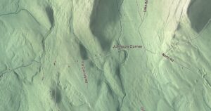 Close-up of the Bingham, Maine aerial map