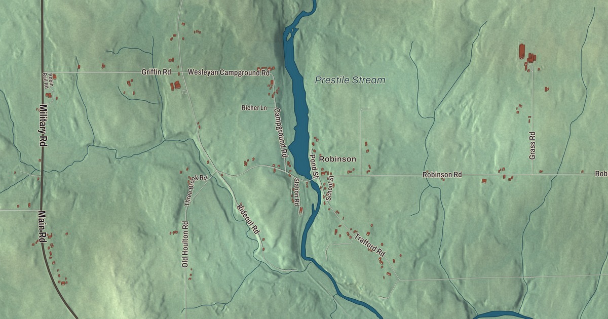 Map of Blaine, Maine