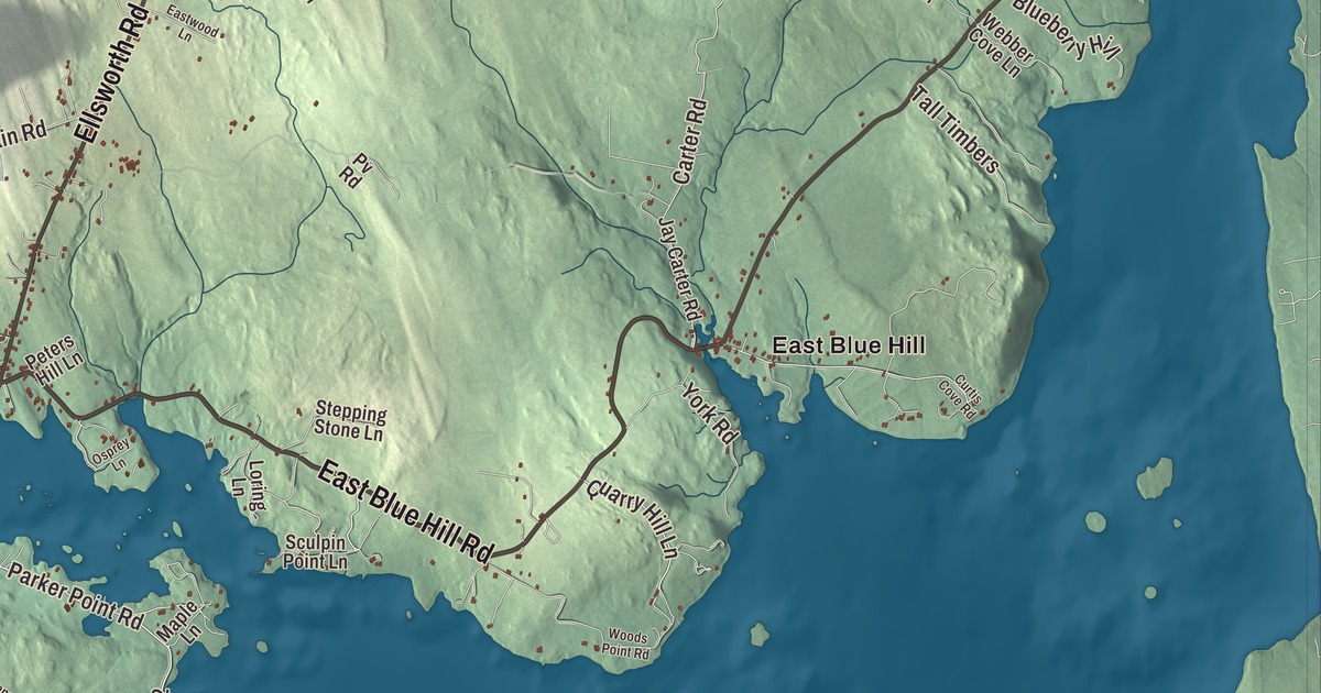 Map of Blue Hill, Maine