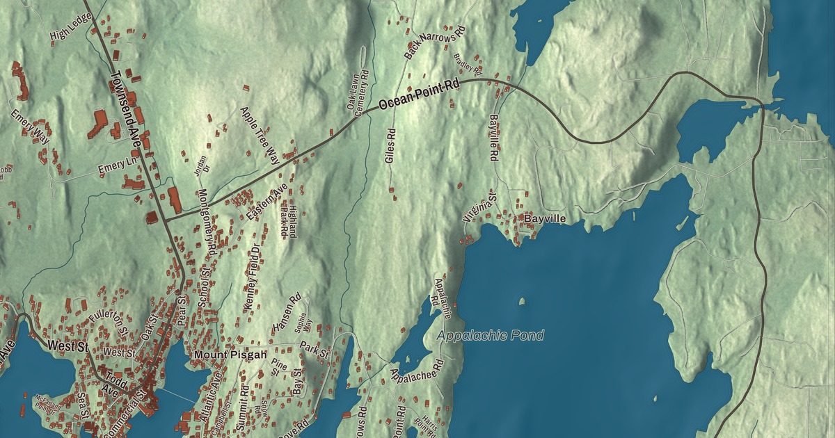 Map of Boothbay Harbor, Maine