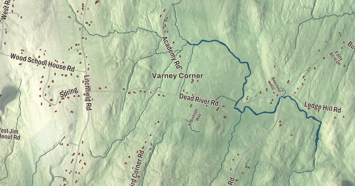 Map of Bowdoin, Maine