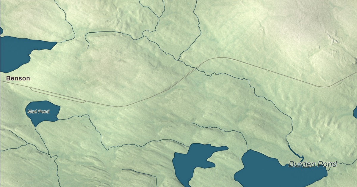 Map of Bowerbank, Maine