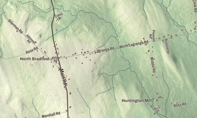 Map of Bradford, Maine