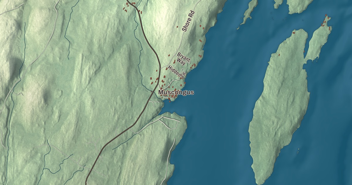 Map of Bremen, Maine