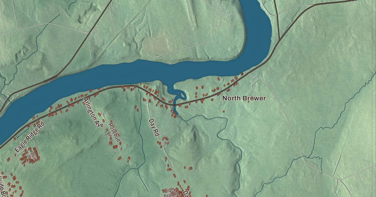 Map of Brewer, Maine