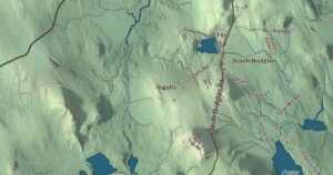 Close-up of the Bridgton, Maine aerial map