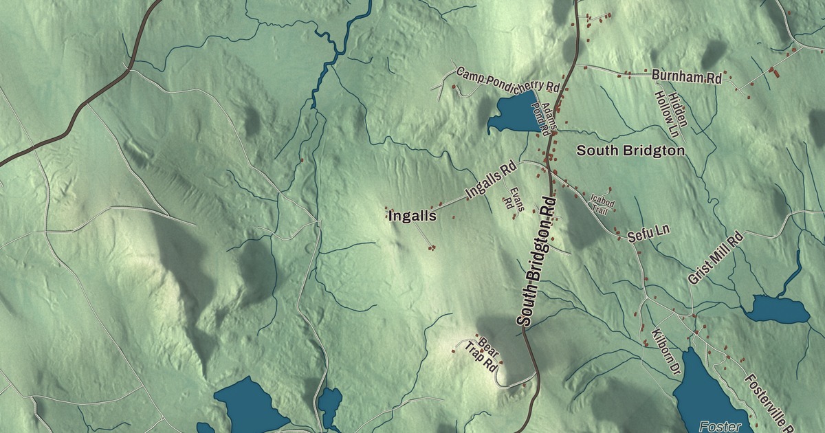 Map of Bridgton, Maine