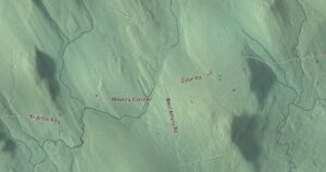 Close-up of the Brighton, Maine aerial map