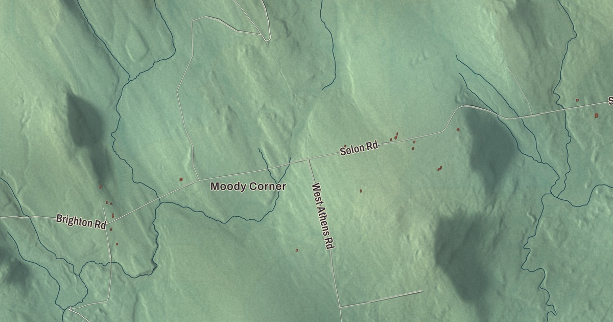 Map of Brighton, Maine
