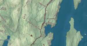 Close-up of the Bristol, Maine aerial map