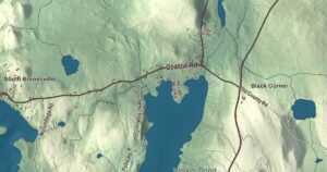 Close-up of the Brooksville, Maine aerial map