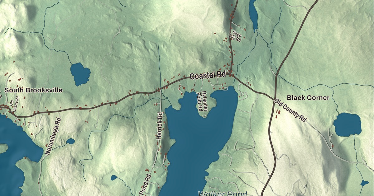 Map of Brooksville, Maine