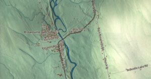 Close-up of the Brownville, Maine aerial map