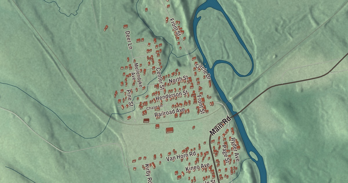 Map of Brownville Junction, Maine