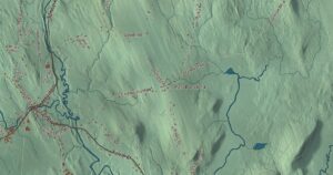 Close-up of the Buckfield, Maine aerial map