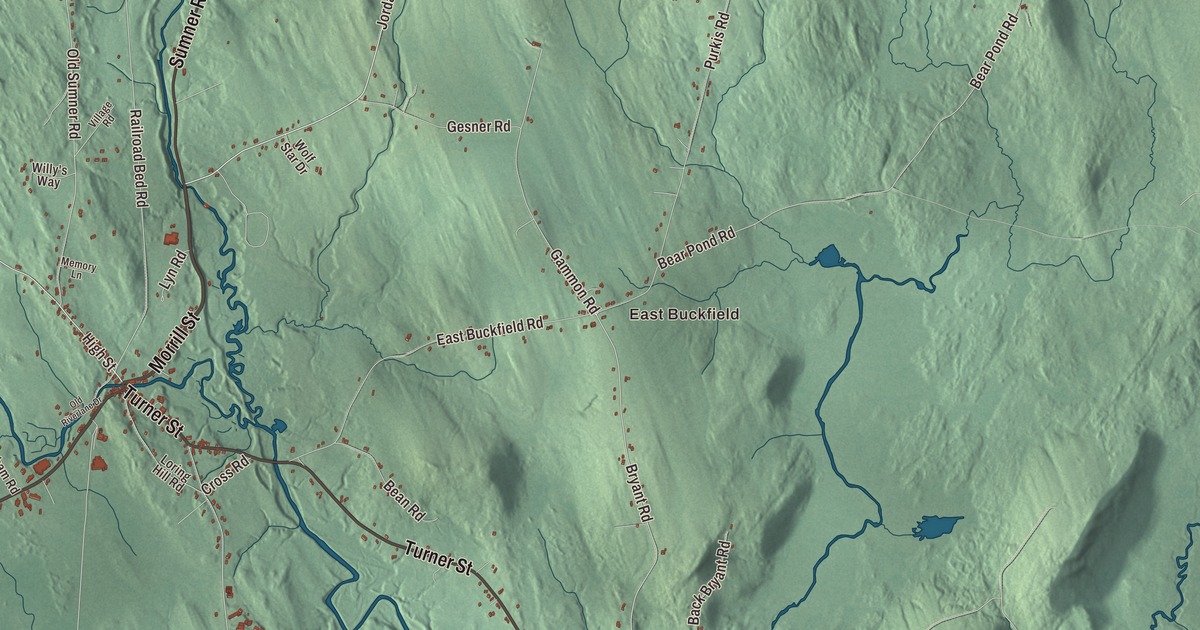 Map of Buckfield, Maine