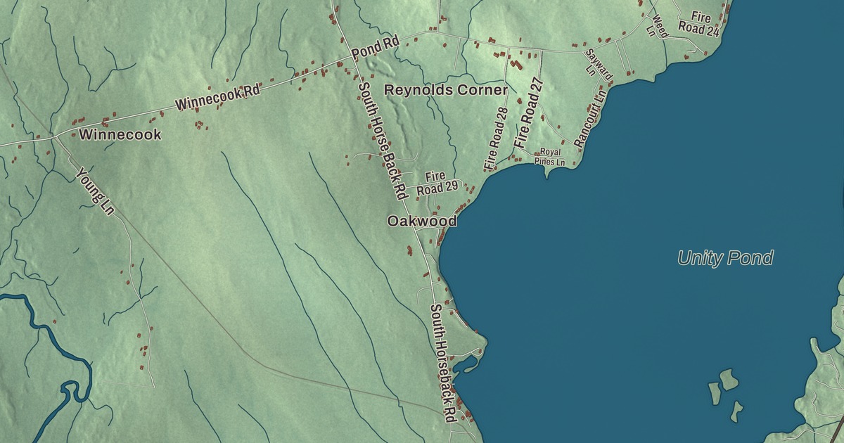 Map of Burnham, Maine