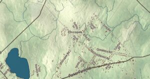 Close-up of the Buxton, Maine aerial map