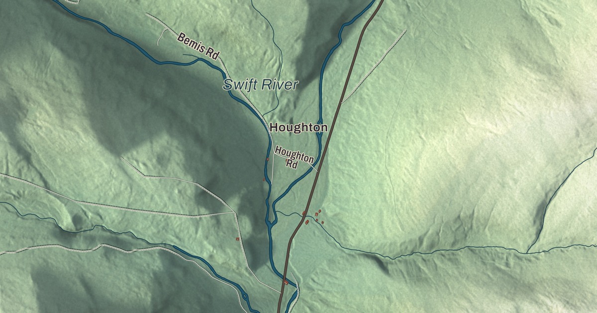 Map of Byron, Maine