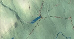 Close-up of the Cambridge, Maine aerial map