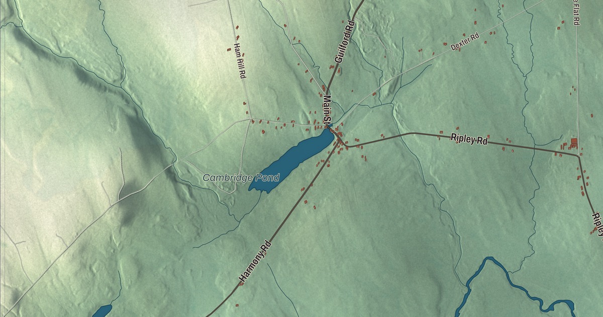 Map of Cambridge, Maine
