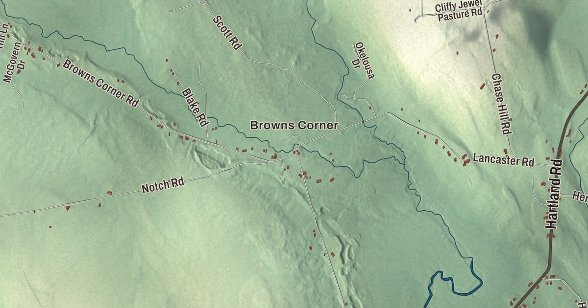 Map of Canaan, Maine
