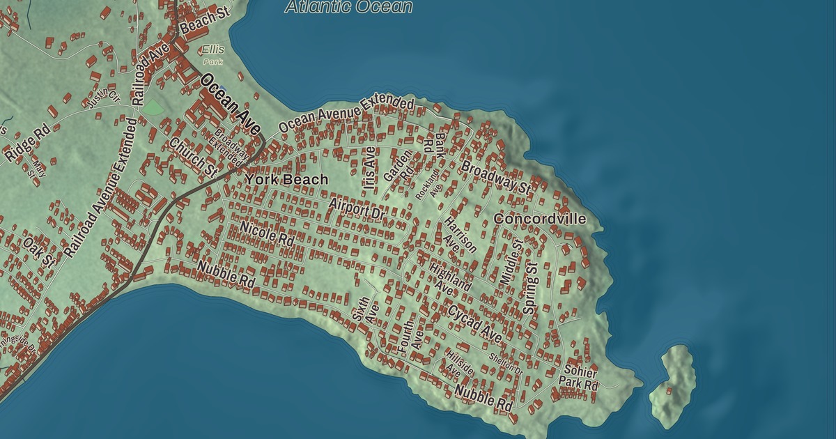 Map of Cape Neddick, Maine