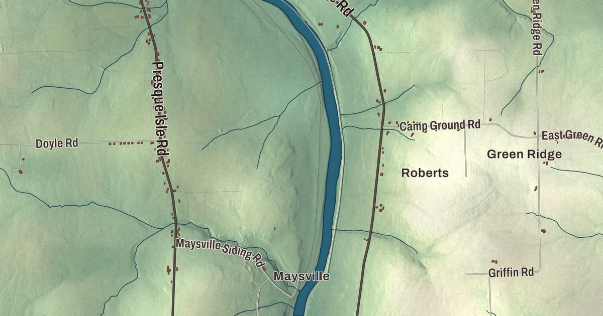 Map of Caribou, Maine