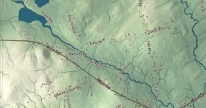 Close-up of the Carmel, Maine aerial map