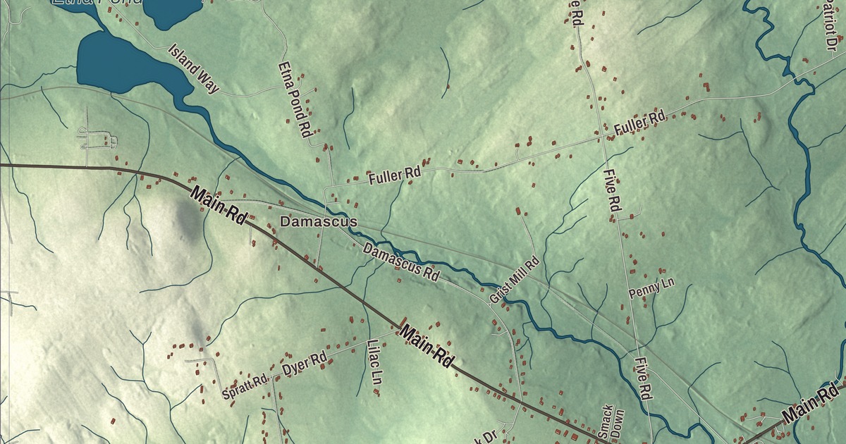Map of Carmel, Maine