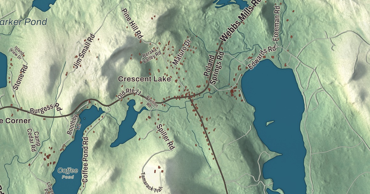 Map of Casco, Maine
