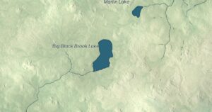 Close-up of the Caswell, Maine aerial map