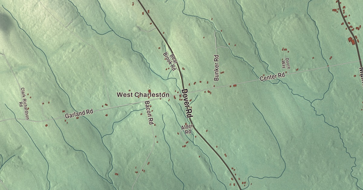 Map of Charleston, Maine