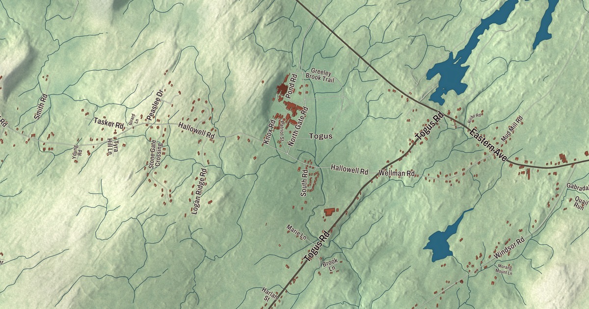 Map of Chelsea, Maine