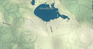 Close-up of the Cherryfield, Maine aerial map