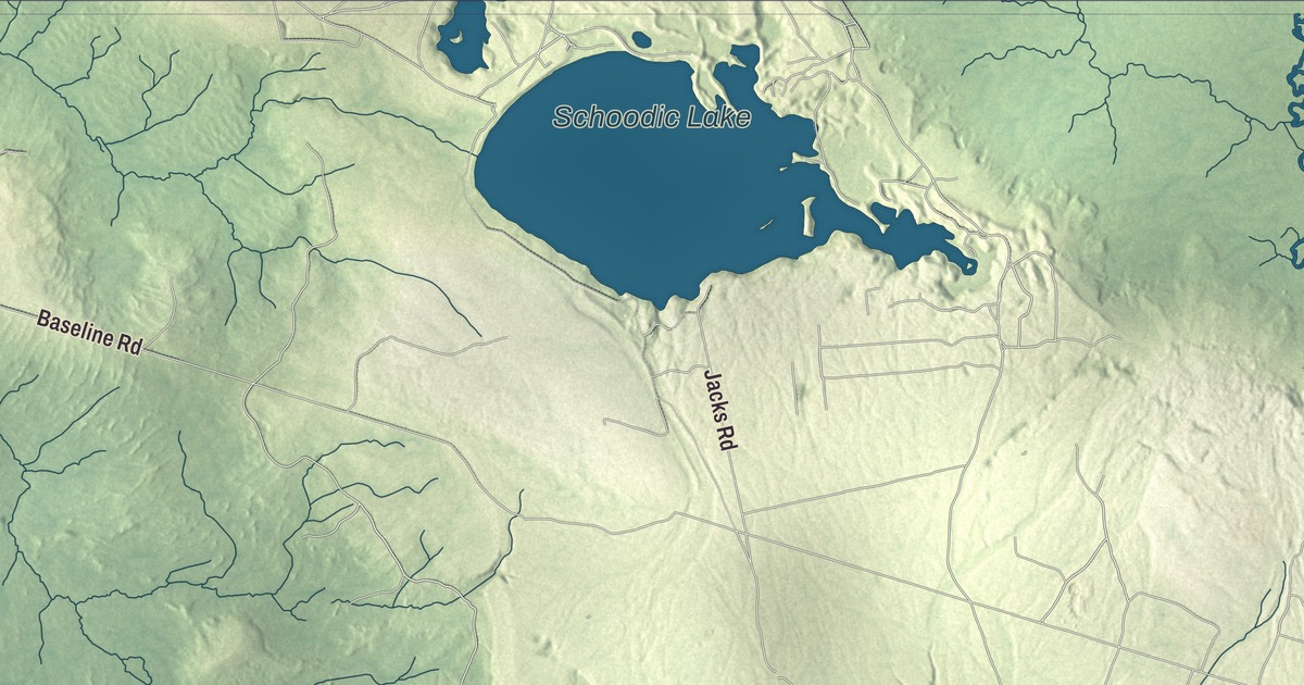 Map of Cherryfield, Maine