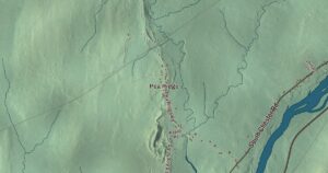 Close-up of the Chester, Maine aerial map