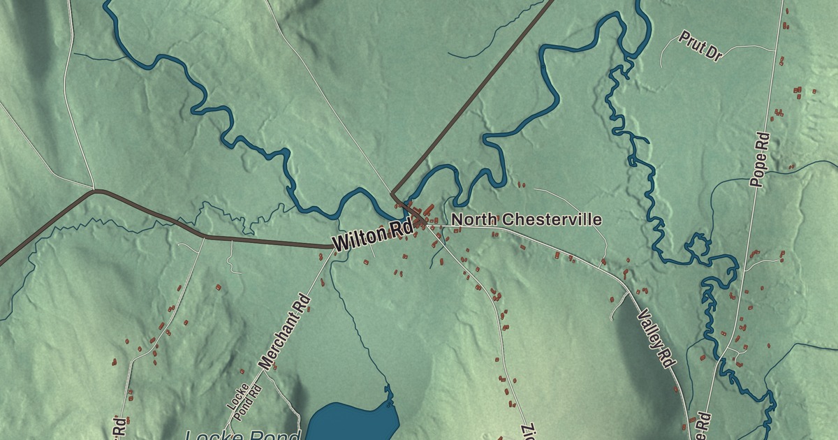 Map of Chesterville, Maine