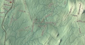 Close-up of the China, Maine aerial map