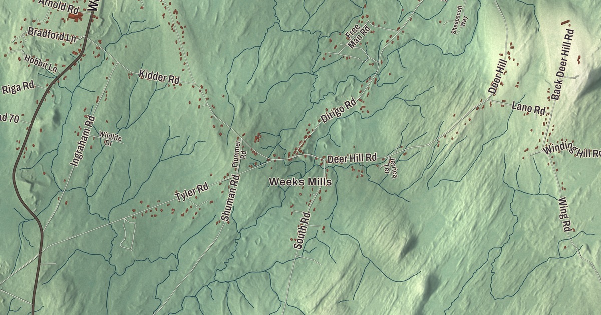 Map of China, Maine