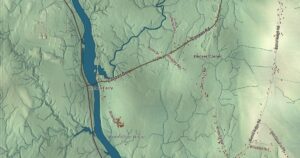 Close-up of the Clinton, Maine aerial map